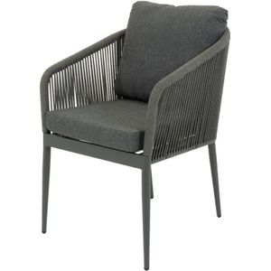 Alba dining tuinstoel rope tweed antraciet -  Stapelbare stoel  - Specialist in Tuinmeubelen