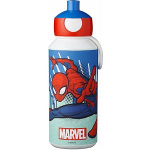 Mepal pop-up drinkfles Campus - 400 ml – Sluit goed af – Drinkbeker voor kinderen – Spiderman