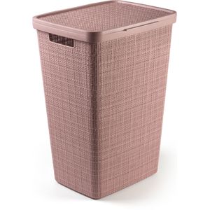 Curver Jute Wasbox met Deksel 58L - Stijlvolle Rose Dawn