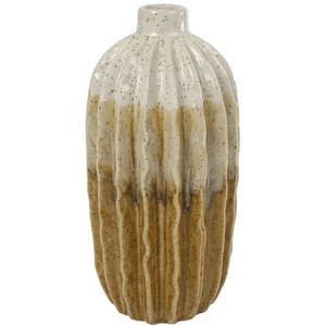 Gifts Amsterdam Vaas Ridge 13 X 27 Cm Aardewerk Bruin