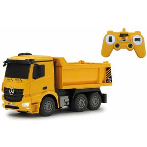 1:26 Jamara 405108 RC Vrachtwagen Mercedes-Benz Arocs Kiepwagen - Geel - 2,4GHz RC Model Kant en Klaar