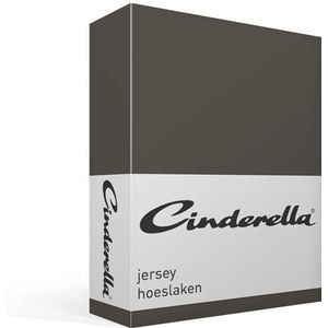 Cinderella hoeslaken basic katoen 180x200 antraciet tot 25 cm -  Hoeslakens - Huishoudelijk