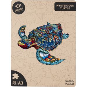 Engelhart - 602290 - Houten Dierenpuzzel - Schildpad - 208-delige - Populierenhout