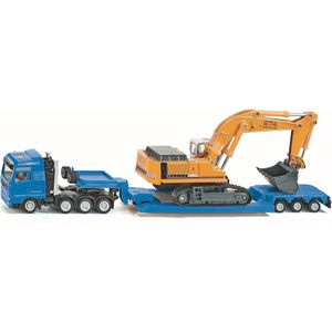 Siku 184 - Heavy Load Transporter With Low-Bed Semi-Traile - 1:8 - Metal/Plasti - Blue/Yello