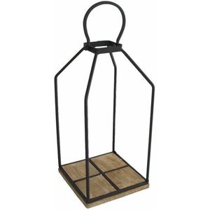 Etagere "Mike" L naturel/zwart hout/metaal 15x15x40cm