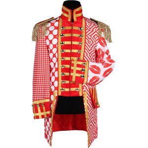 Herenjas Mix it up Carnaval rood-wit