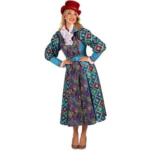 Jas dame Flower Square Turquoise
