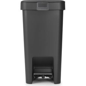 Brabantia StepUp Prullenbak - Pedaalemmer - 10 liter - Dark Grey