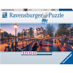 Avond in Amsterdam Panorama (1000 Stukjes) - Ravensburger Puzzel