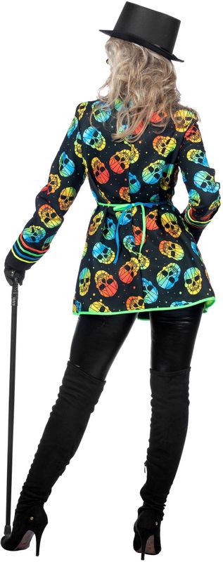 Dames jas neon skull