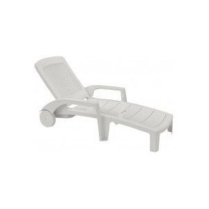 Grosfillex Ligbed Wit - Comfortabel - Weerbestendig - Opvouwbaar