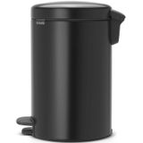 Brabantia - NewIcon - Prullenbak - Matt Zwart - Metaal - 12L