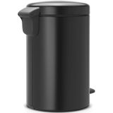 Brabantia - NewIcon - Prullenbak - Matt Zwart - Metaal - 12L
