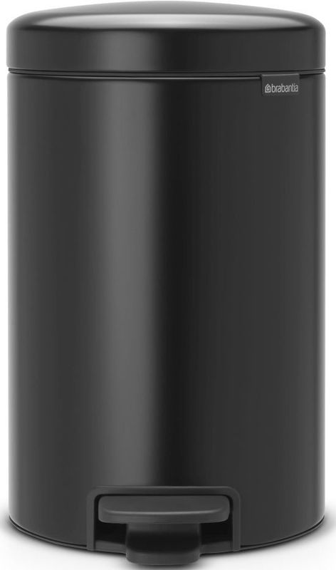 Brabantia - NewIcon - Prullenbak - Matt Zwart - Metaal - 12L
