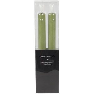 Countryfield - LED-kaarsen met afstandsbediening 'Lyon' (Set van 2, Ø 2.2cm, Groen)