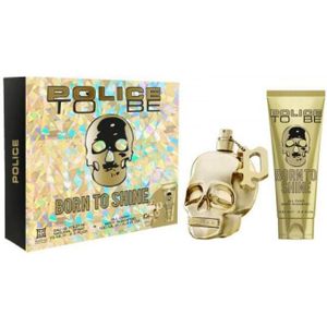 Men's Perfume Set Police TO BE BORN TO SHINE FOR MAN EDT 2 Pieces