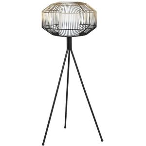 Vloerlamp DKD Home Decor Zwart Gouden Ijzer 50 W 220 V 39 x 39 x 103 cm