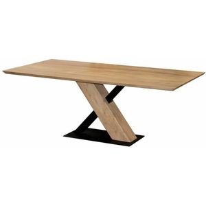 Eettafel DKD Home Decor Natuurlijk Metaal Acacia 200 x 100 x 76 cm