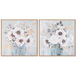 Schilderij Home ESPRIT Shabby Chic Vaas 70 x 3,5 x 70 cm (2 stuks)