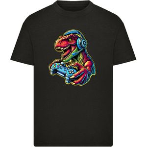 T-Shirt 'Dinosaurier Gamer'
