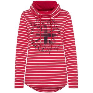 Ringelshirt mit hohem Kragen und Rubber-Artwork