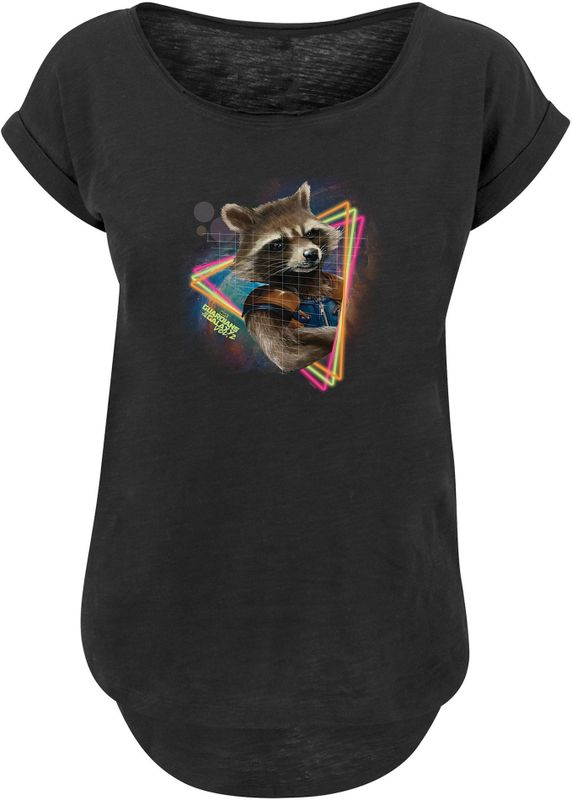 T-Shirt 'Marvel Guardians of the Galaxy Neon Rocket'