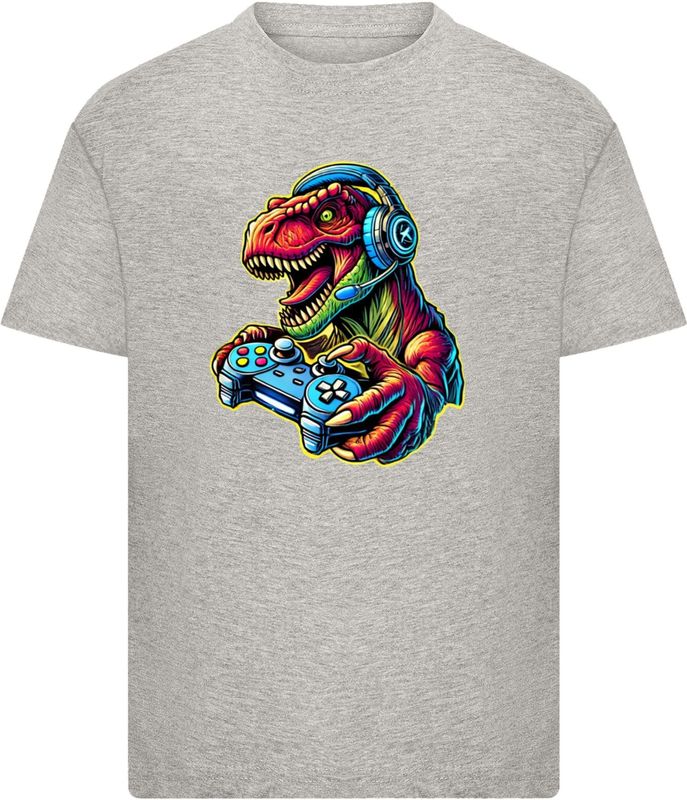 T-Shirt 'Dinosaurier Gamer'