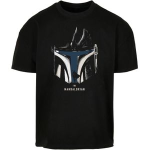 T-Shirt 'Star Wars The Mandalorian Helmet Silhouette'