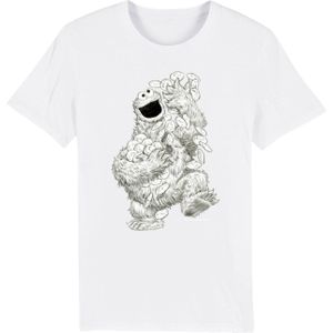 T-Shirt 'Sesamstraße Cookie Monster Pencil Drawing'