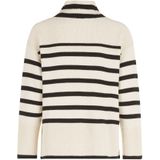 Grobstrick-Pullover mit Streifen