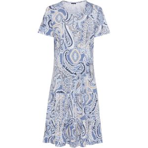 Jerseykleid mit Paisley-Print und Volant