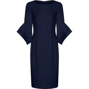 Knielanges Cocktailkleid 'Knit Crepe Tiered Sleeve Dress'