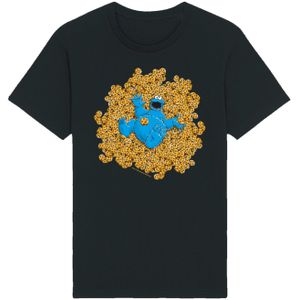 T-Shirt 'Sesamstraße Cookie Monster Coockie Bad'