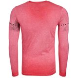 Longshirt Oil Washed mit Knopfleiste