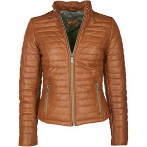 Lederjacke mit Raffungen 'Sota'