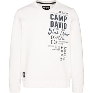 Pullover mit V-Neck und Logo Prints