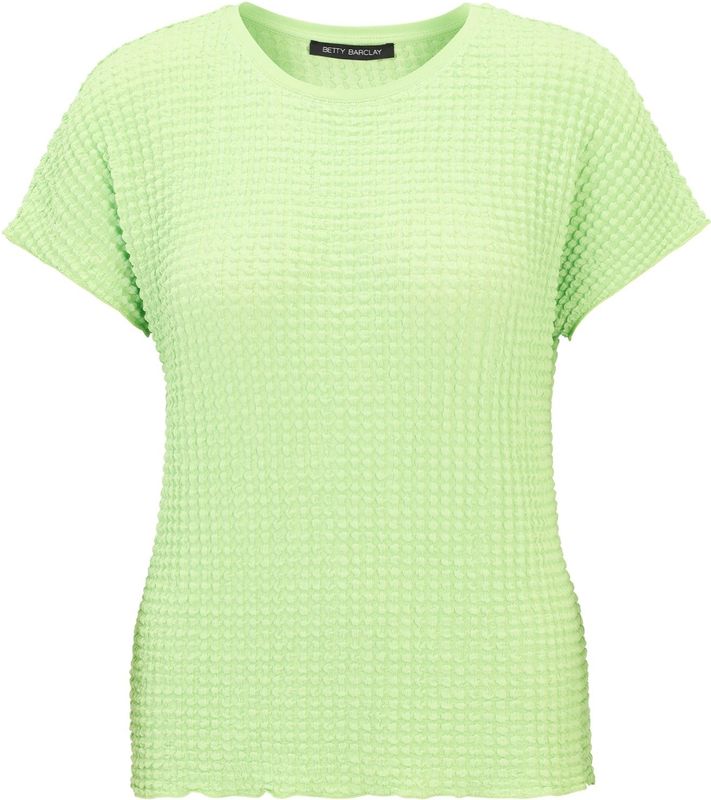 Strukturshirt mit U-Boot-Ausschnitt