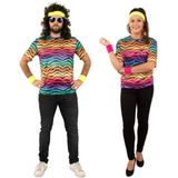 Fout T-shirt neon tijgerprint unisex
