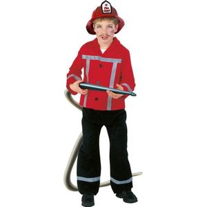 Brandweer kostuum kind rood/zwart