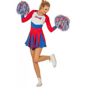 Cheerleader jurkje vrouw rood-wit-blauw