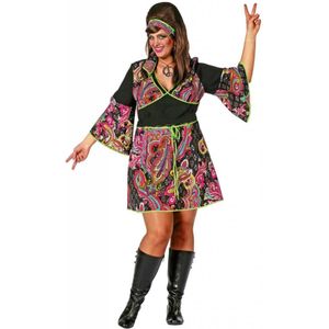 Hippie jurk grote maat met hoofdband