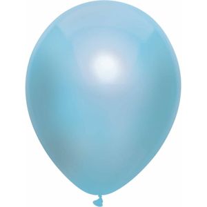 Metallic ballonnen lichtblauw 100 stuks 30cm