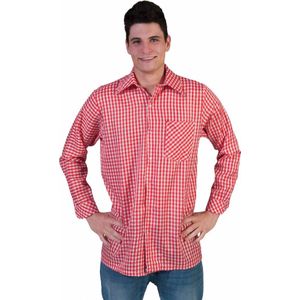 Tiroler blouse rood/wit