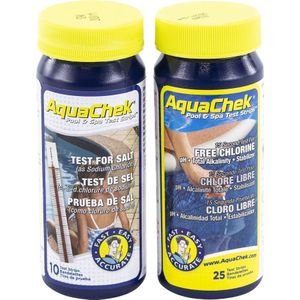 AquaChek teststrips + teststrips voor zoutwaterzwembaden