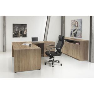 Directie Hoekbureau Robson Eiken 210x210cm + ladeblok rechts