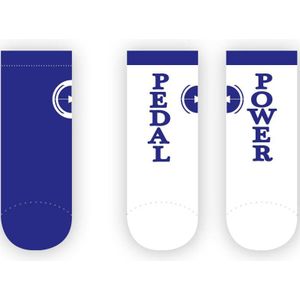 Rueda Festival Pedal Power Fietssokken - Blauw/Wit