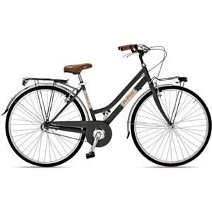 Stadsfiets - 28 Inch - Zwart - Staal - Shimano 6 Versnellingen