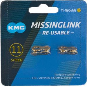 KMC Kettingschakel 11-speed 2 stuks - Goud
