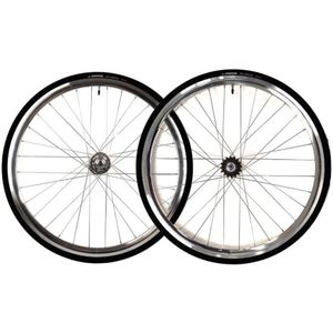 Santafixie 30mm Wielset + Binnenbanden + Banden - Zilver