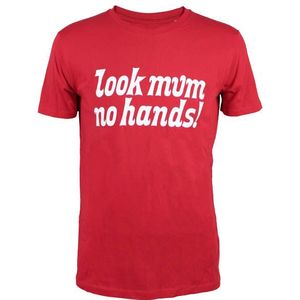 Look Mum No Hands! T-shirt Rood/Wit